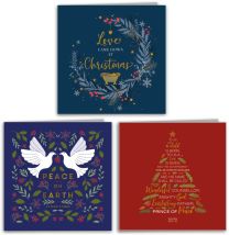 Peace & Love Christmas Cards (6 Pack)